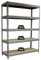 PROREGAL Schwerlastregal Giant Wood YETI Five | HxBxT 250x150x45cm | Fachlast 400kg | Grau | Regal Standregal Werkstattregal Lagerregal Kellerregal