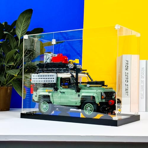 icuanuty Acryl Vitrine für Lego 10317 Icons Land Rover Classic Defender 90, Staubgeschützte Aufbewahrung und Organisation Vitrine für Lego Modell, Größe: 40x20x30 cm (Nur Vitrine )