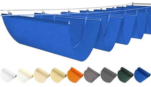 LXBAMKEA Costume Vio Di Ombra, Vela Di Onda Onda A Onda Retrattile, Sostituzione Copertura Pergola Baldacchino Per Outdoor Porch Terrace Garden, Protezione Solare Tetto Da Tetto