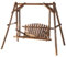 Outsunny Hollywoodschaukel Schaukelbank Outdoor-Schaukel Hängebank 2-Sitzer Holz-Gartenschaukel Massivholz Natur 187 x 137 x 167 cm