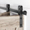 Roymelo 36 Bifold Sliding Barn Door Hardware Track Kit,Side Mounted Black J Shape Roller,Smoothly and Quietly,Assembly Easy,Fit Double 16 Bi-Folding Doors (Door Not Included)