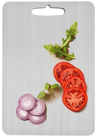 Kitchen Titanium Metal - Planche À Découper En Acier Inoxydable | Planche À Découper En Titane Pour Comptoir | Planche À Découper En Titane | Planche À Découper Double Face En Métal Épais Pour Viande,