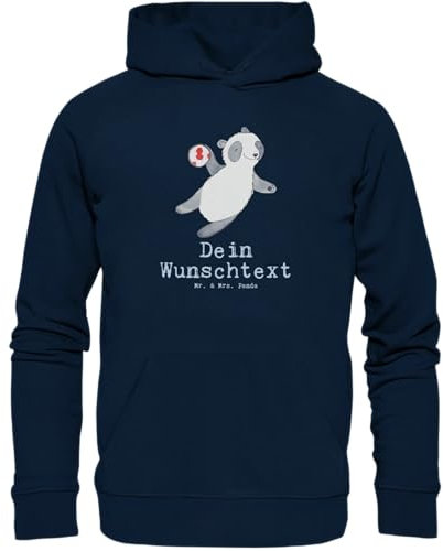 Mr. & Mrs. Panda Personalisierter Pullover Panda Handball Spielen Größe S - Personalisierte Geschenke, Verein, mit Namen, Pullis, Hoodie personalisiert, Spruch, Geschenk, Club, Turnier