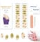 Zytuuob Semi Cured Gel Nail Strips, Works with Any Nail Lamps, Salon-Quality, Long Lasting Waterproof, for Fingernails Decor Manicure - includes 2 Prep Pads, Nail File & Wooden Stick. (48)