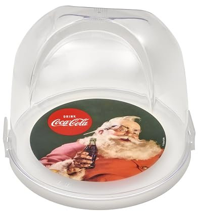 Snips, Panettone Pandoro Halter mit Decor Santa Clause Vintage Coca-Cola, mit 2 Sicherheitsverschlüssen, Durchmesser 24 cm, Made in Italy