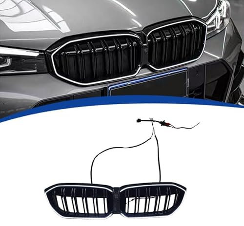 REMAZ Auto Frontstoßstange Mesh Grill für BMW 3 Series G20 2023 2024, Auto Kühlergrill Stoßstange Mesh Grill Frontstoßstange Langlebig