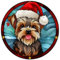Dog Christmas Baubles Stained Glass Design, Great Tree Decoration, 6cm (Yorkie) Other Breeds Available. (Acrylic Bauble, not made from stained glass) Great Secret Santa Gift