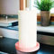 Kitchen Roll Holder Free Standing, Easy-to-Clean Ceramic Base, 18cm Diameter x 32cm Height, Stable, Elegant and Durable Kitchen Tissue Holder- Blush Pink