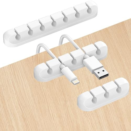 WOLMIK Kabelhalter Kabelclips, 3 Stück kabelmanagement Selbstklebend Kabel Organizer Vielzwecke Kabelführung Set für Schreibtisch Computer PC, USB Ladekabel, ZuhauseBüro