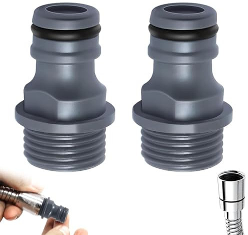 2 Stück Hahnverbinder 1/2 Zoll Gardena Kompatibel, Wasserhahn Adapter Für Gartenschlauch, Wasserhahn Adapter Gartenschlauch, Schlauchanschluss Mit Schnellkupplung, Ideal Für Gartenbewässerung Und Auße