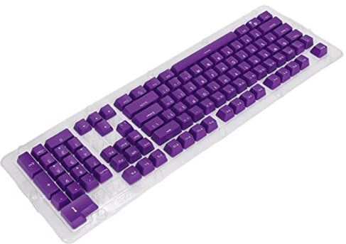 Yctze 106 Tasten OEM Height Zwei Farben Injektionsschlüssel für Hanische Tastaturen - mit Roten Buchstaben, Bequem und LE (Weiße Zahl)