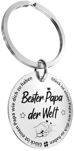 LILABIENE Schlüsselanhänger Papa Mit Gravur Bester Papa der Welt Geschenk zum Vatertag Vatertagsgeschenk