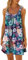 MEIbax Robe Été Femme sans Manches Sexy Col Rond Robe de Plage Décontractée Respirant Courte Robes Chic et Elegant Bretelles Spaghetti Débardeur Robe Bohème Imprimé Confortable Mini Tunique Robe