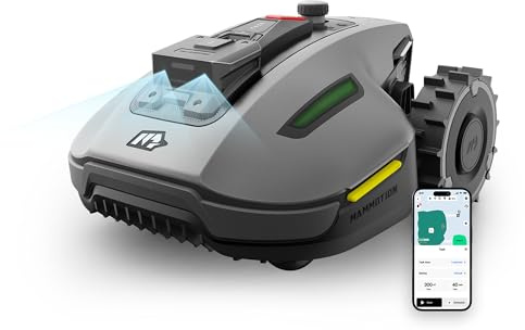 MAMMOTION YUKA Mini 700 Robot Tagliaerba Senza Filo Perimetrale, NetRTK+Vision, Nessuna Antenna RTK richiesta, Fino a 700 m², pendenza al 50%, mappatura automatica, con modulo 4G