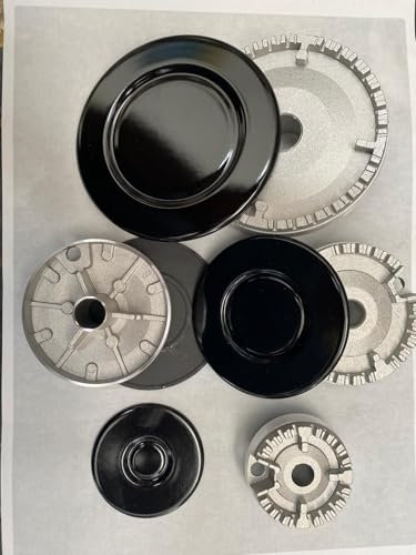 SET BRUCIATORI + PIATTELLI Compatibili con VARI MODELLI DI Piani Cottura e cucine a GAS (DATATI E ATTUALI) Verifica Misure, KIT 8PZ