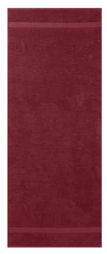 G BETTWARENSHOP Frottierserie Essential – Hochwertige Handtücher aus 100% Baumwolle – Saugstark, Weich & Pflegeleicht Saunatuch 80x200 cm, Bordeaux