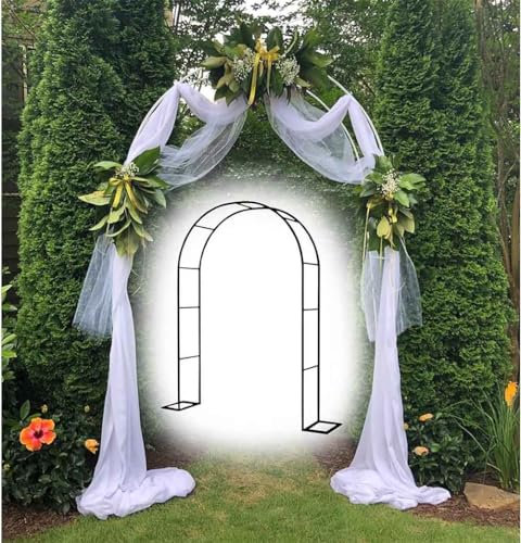 Arco de jardín extra ancho de 300/350 cm, enrejado alto para plantas trepadoras, rosas y vides de uva, arco de árbol de boda, verde, 1,8 m x 2,2 m