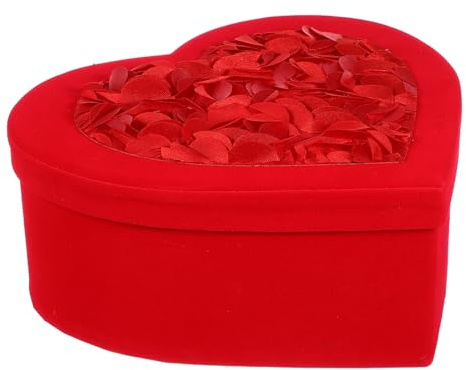 Dearmamy Scatola a Forma Di Cuore Rossa Pollici Per San Scatola Regalo Con Bouquet Porta Cioccolatini E Dolcetti Custodia Decorata Con Fiori Per Regali Romantici E Occasioni Spec