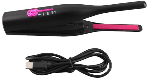 Culnflun Mini plancha inalámbrica para pelo corto, alisador fino tipo lápiz para flequillo y corte pixie, moldeador 2 en 1 con temperatura ajustable