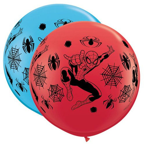 Qualatex 17341 Marvel Spiderman Runde Rotkehlchenei-Latex-Luftballons, rot, 91 cm