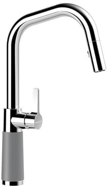 SCHOCK Küchenarmatur SC-530 Croma – Hochdruck Armatur CRISTALITE mit ausziehbarer Schlauch-Brause und Standard Norm-Anschlüssen
