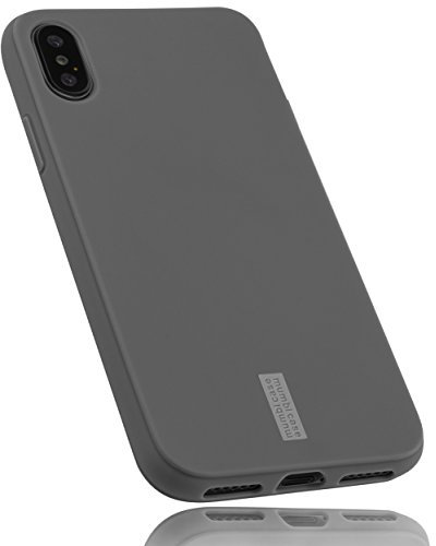 mumbi Hülle kompatibel mit iPhone X Handy Case Handyhülle double GRIP, GRAY