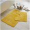 GC GAVENO CAVAILIA Badematte, 2-teilig, wasserabsorbierend und schnell trocknend, WC-Teppiche mit Rutschfester Unterseite, maschinenwaschbar, Ockerfarben, 50 x 80 cm, 50 x 40 cm