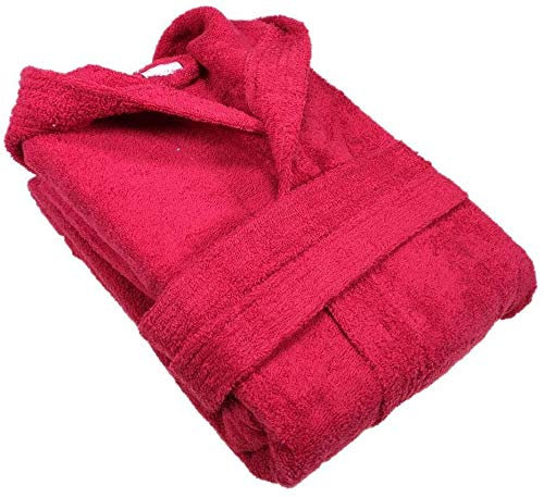 Maè by Via Roma, 60 Accappatoio Spugna con Cappuccio Uomo Donna 100% Cotone Ambient Bordeaux M
