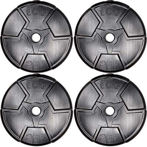 Fidusport Dischi di peso 20 – 60 kg – Pesi con bilanciere/barra curl (4 x 5 kg)