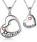 POPLYKE Mama Tochter Halskette Sterling Silber Muttertag Geburtstag Anhänger Schmuck Mutter Tochter Set Geschenke für Frauen Mama Tochter Frau