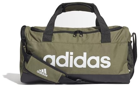 adidas Linear Duffel S Sporttasche, Erwachsene, Unisex, OLIFOC/Schwarz/Weiß (Mehrfarbig), Einheitsgröße