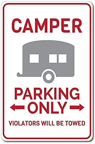 Panneau en métal aluminium pour camping car parking 20,3 x 30,5 cm