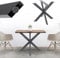 ML-Design Pata de Mesa Industrial Cruzadas 85x71x85 cm Antracita Diseño Araña Forma X Patines Metálicos para la Base de Encimera Acero con Recubrimiento Polvo Pies Soporte Auxiliar Decorativo de Hogar