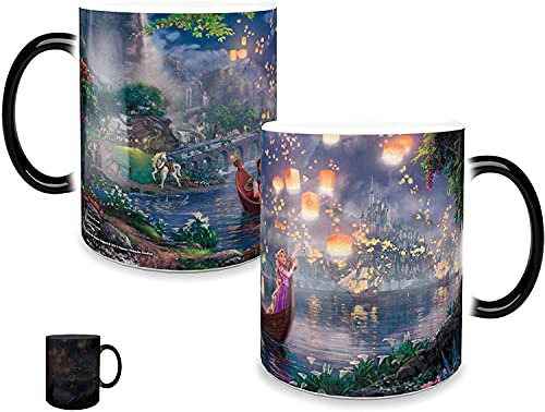 Giftme Tangled - Rapunzel I See Light Tomas Kinkad Painting Heat Reveal Birthday Coffee Tea Mug Unique Magic Mug Ceramic Mug.