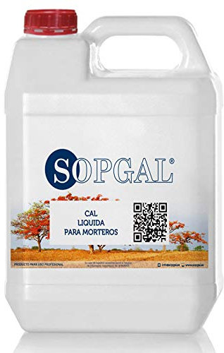 Cal Líquida para Morteros (5Kg) - aditivo que aporta mayor flexibilidad y plasticidad al mortero, mejorando sus propiedades y facilitando el trabajo - Sopgal