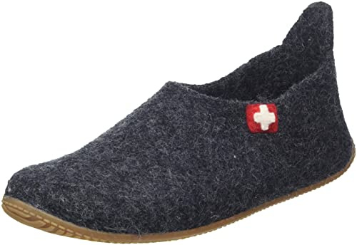 Living Kitzbühel - Schurwolle - Hausschuh (43 EU Anthrazit)