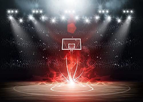 BELECO Basketball-Hintergrund, 2.1x1.5 m, Stoff, hoch – Basketballplatz, Fotografie, Hintergrund, Basketball, Geburtstag, Sport, Stadion, Jungen, Herren, Schießstudio, Banner Requisiten