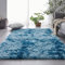 ROHATIM Hochflor Teppich Rund Wohnzimmer Super weich Shaggy Teppich Flauschiger,Soft Area Rug Schlafzimmer Teppiche Super weich Fluffy Kindermatte(grau,100 x 171 cm)
