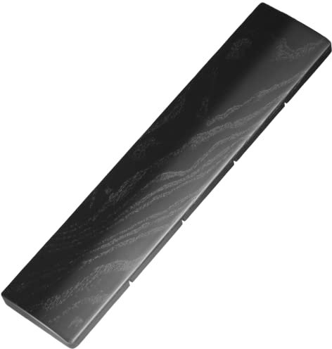 Faluber Wooden Wrist Rest with Black Coating, 14.2-inch Length and 20mm Thickness for Tenkeyless Keyboard, Ergonomic Design Palm Rest for Mechanical Keyboard, Stain Resistant (Medium, Black Coating)