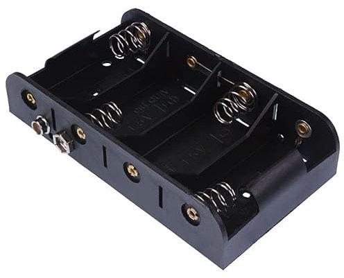 C x 4 Open Style Battery Holder Case With Press Studs