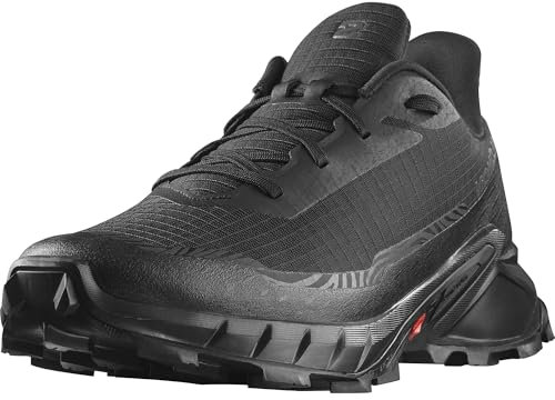 Salomon Alphacross 5 Herren Trail-Laufschuhe, Starker Grip, Anhaltender Komfort, Vielseitige Performance, Black, 49 1/3