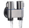 DAZZLEEX Valvola ad angolo di controllo doppia, G1/2, 1 ingresso e due uscite, doppio controllo per lavatrice, rubinetto WC, valvola triangolare (grigio)