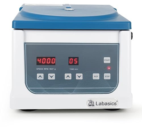Labasics Centrifugeuse de Paillasse, 220V/60Hz, Centrifugeuse Numérique Basse Vitesse avec Rotor D'angle 10 ml x 12, Vitesse Maximale de 4000 TR/MIN, Force Centrifuge Maximale de 1780xg