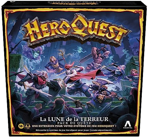 Avalon Hill HeroQuest, Pack de quête La Lune de la Terreur, système de Jeu HeroQuest requis, Jeux de rôle pour 2 à 5 Joueurs, dès 14 Ans, Vert, Bleu et Blanc