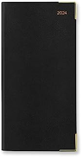 Letts Classic Slim Terminplaner 2024, Monatsansicht, Querformat, Schwarz
