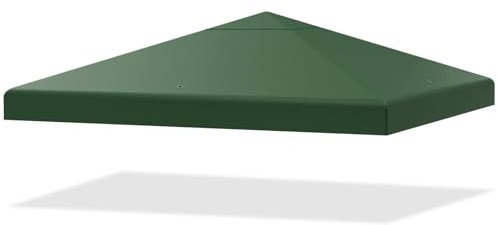 TANGZON 3 x 3M Gazebo Canopy Replacement Cover, Outdoor Waterproof Gazebo Top Cover with Vented Roof, 1-Tier Wedding Party Event Tent Cover for Garden Patio Yard (TOP COVER ONLY) (Green)