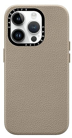CASETiFY Pebbled Case for iPhone 15 Pro [Textured / 4.9ft Drop Protection/Compatible with Magsafe] - Greige