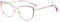 kachawoo Blaulichtblockierende Brille Retro Frauen Metall Brillengestell Katzenauge Anti Blaulicht Computerbrille（gold with purple）