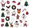 JOYEASE Weihnachts Sticker Set, 270 Glitzer Sticker Aufkleber Weihnachten, Bunte Motiv Weihnachtssticker Selbstklebend Weihnachtsdeko für Pakete, Briefe und Geschenke(10 Bogen)