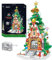 YESHIN Weihnachten Baumhaus Baustein (1056 Teile), Neu Weihnachtshütte Konstruktionsset, A Frame Cabin Modular Spielzeugmodell, Klemmbaustein als Geschenk zu Weihnachten